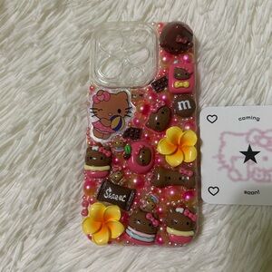 Handmade iPhone 16 Pro Junk Case Hello Kitty Sanrio Kawaii Tropical Y2K